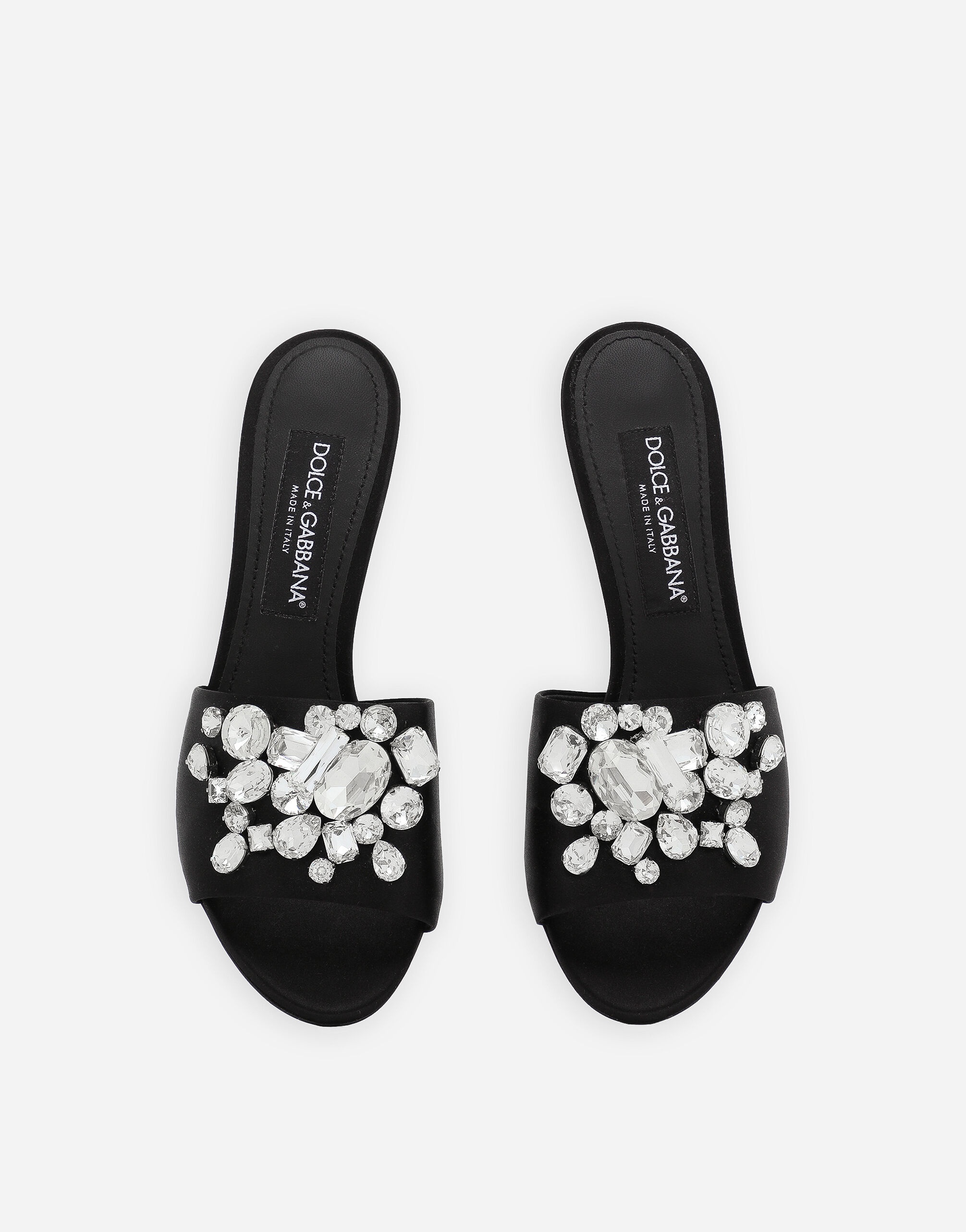 Satin mules with embroidery - 4