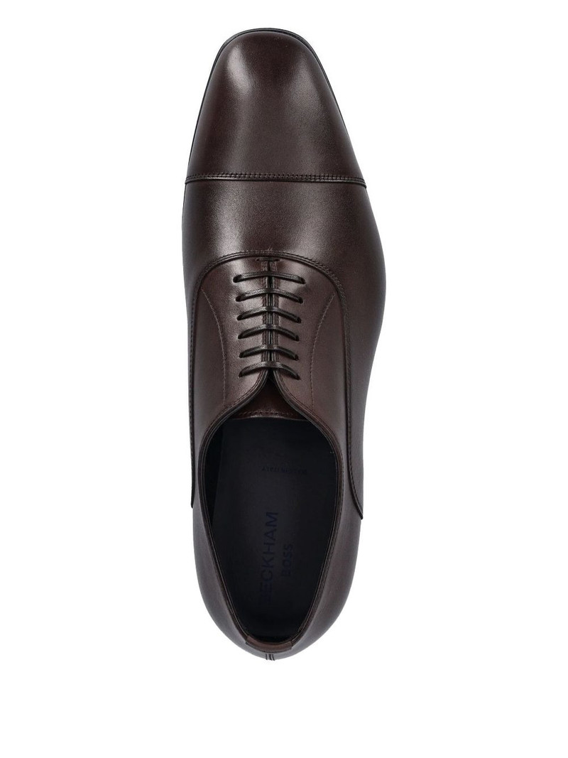 BOSS leather lace-up oxford shoes outlook