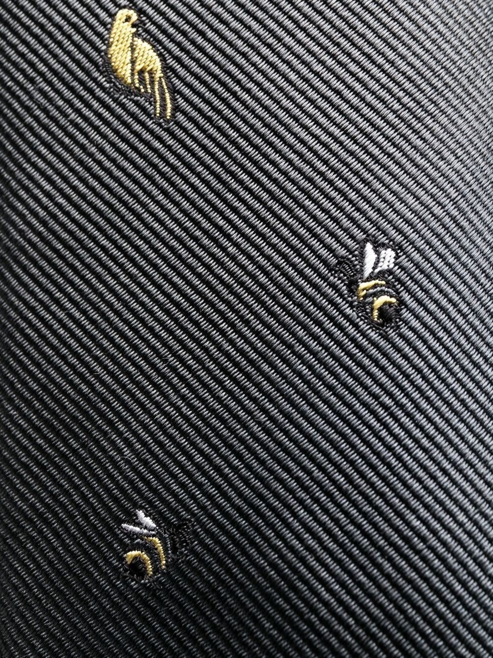 embroidered silk tie - 2