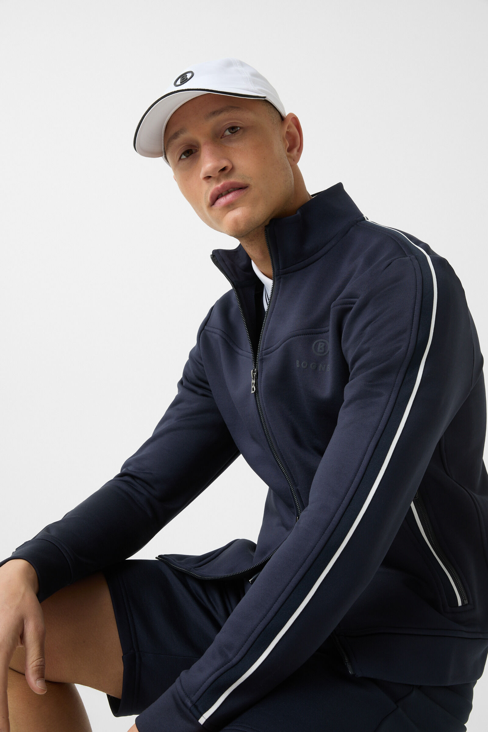 Zanto jersey jacket in Navy blue - 5