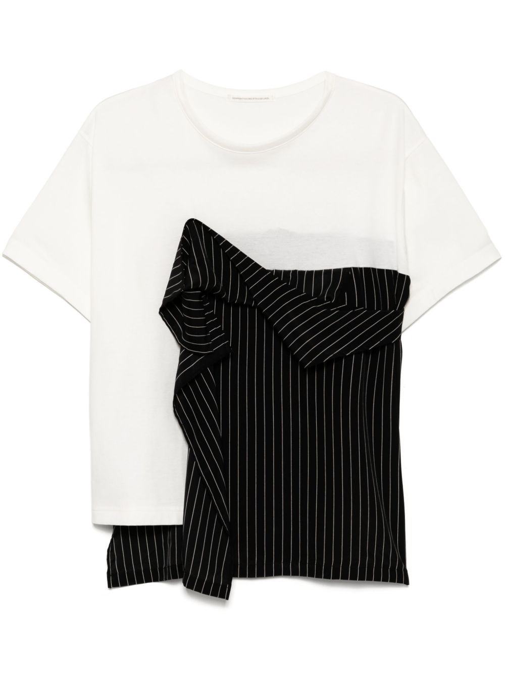 pinstripe pattern T-shirt - 1