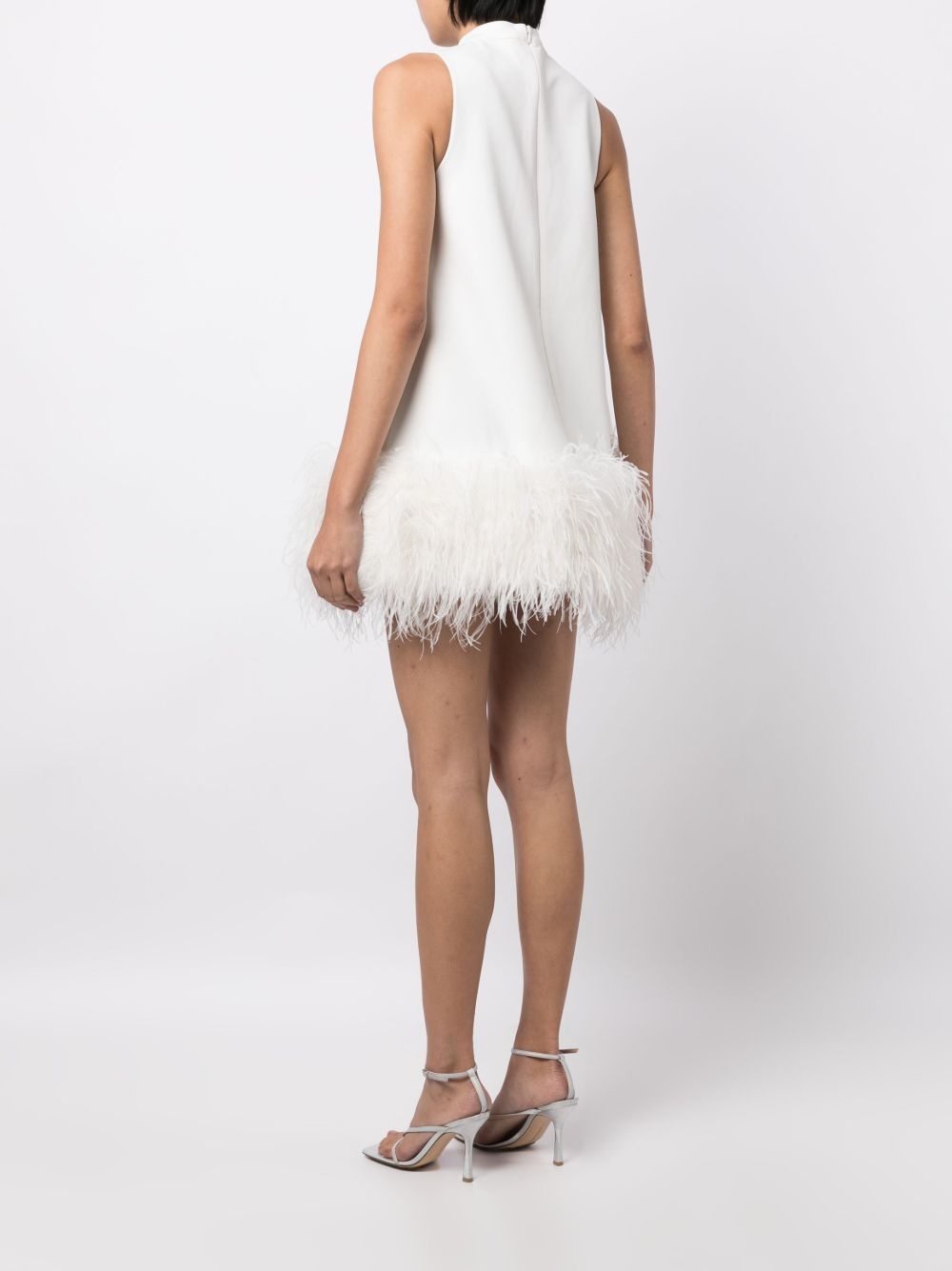 Linc feather-embellished minidress - 4