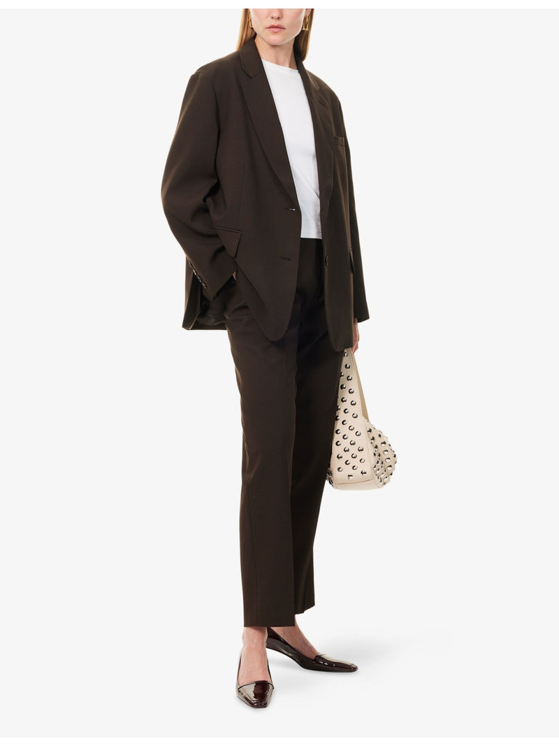 The Frankie Shop Bea Single-Breasted Stretch-Woven Blazer outlook