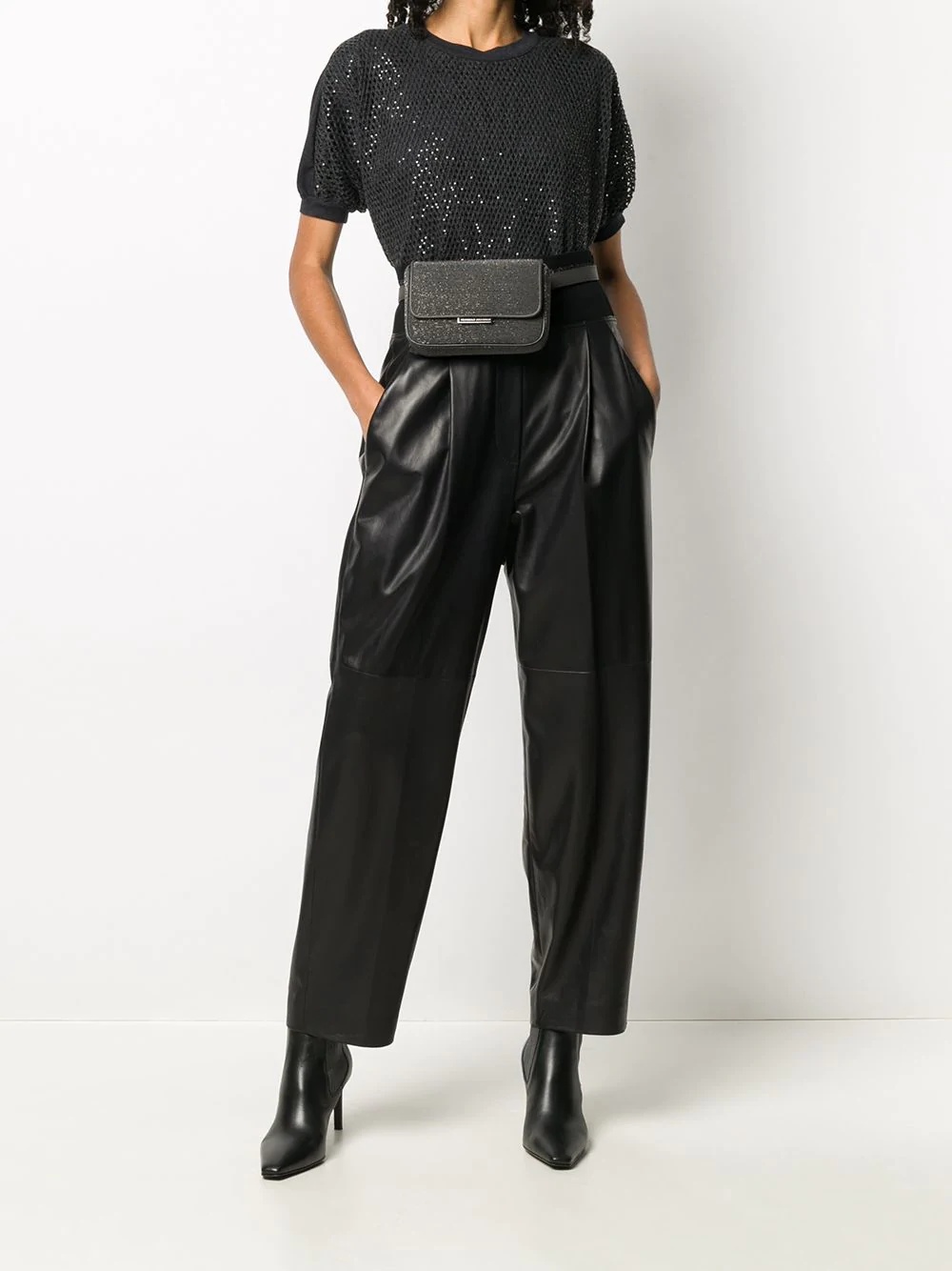 elasticated pleat trousers - 2