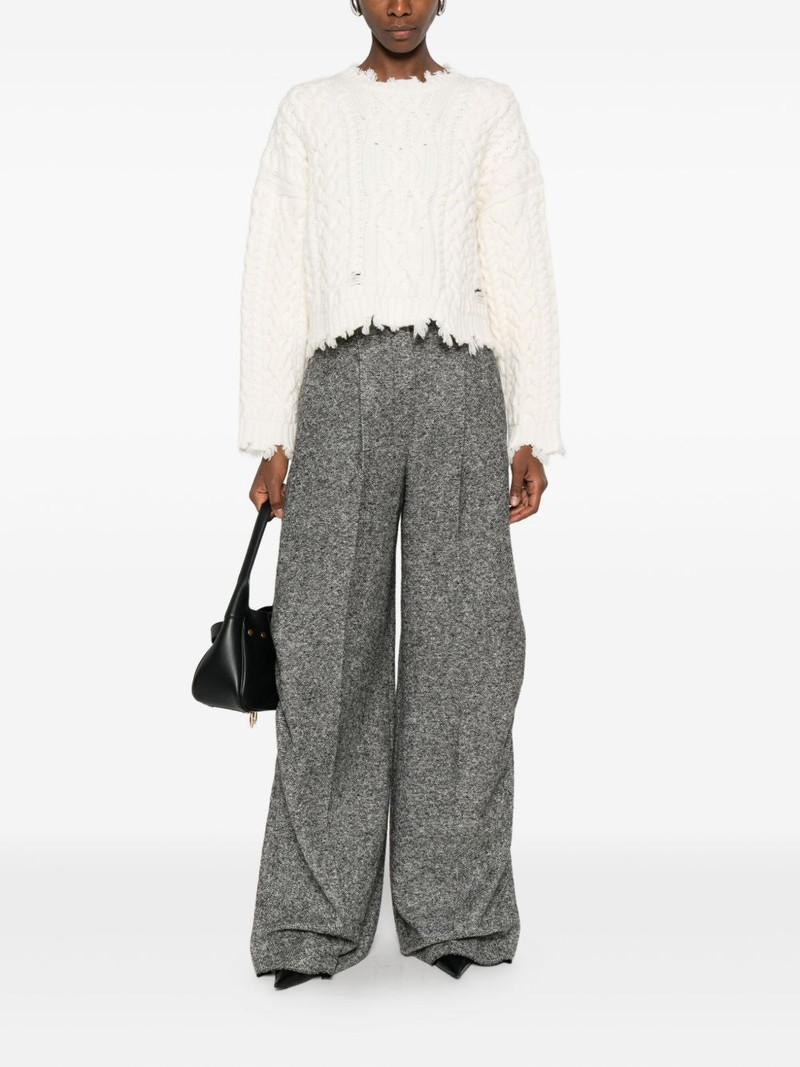 SIMKHAI Felix cable-knit frayed knitwear outlook