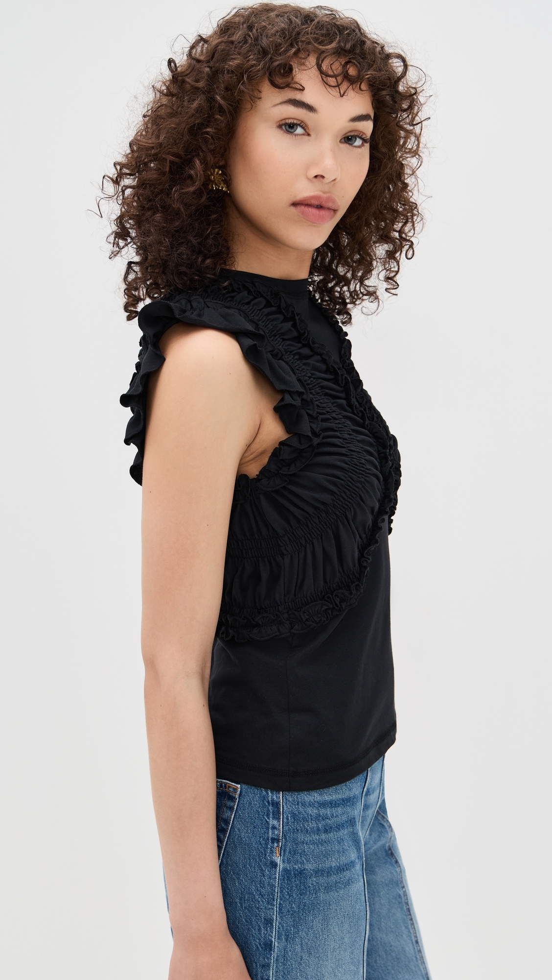 Val Sleeveless Ruffled Top - 3