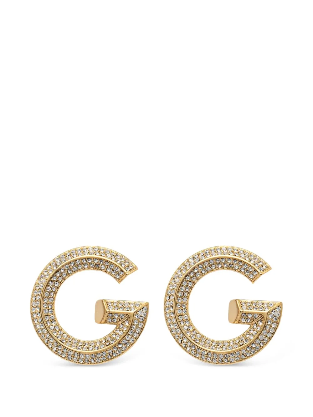 crystal-embellished G-logo earrings - 1