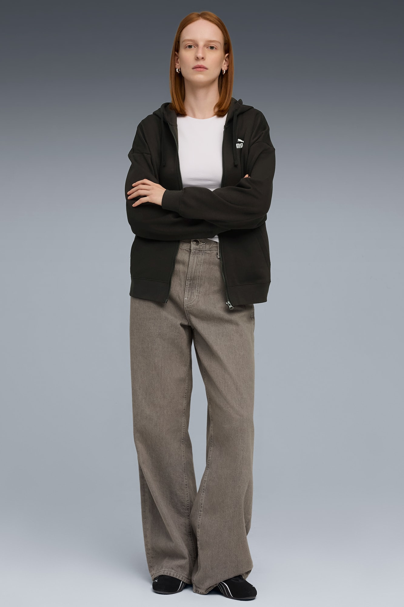 Essentials Small No. 1 Logo Fleece Women's Comfort Full-Zip Hoodie - 5