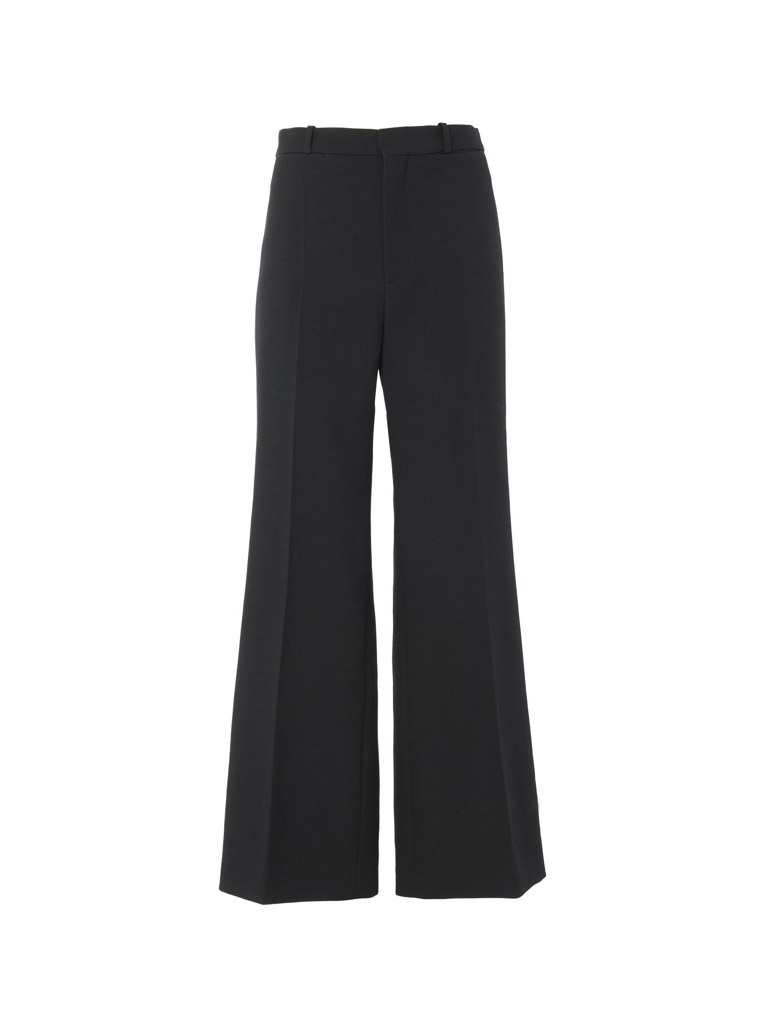 CROPPED BOOTCUT PANTS IN WOOL CRÊPE - 1