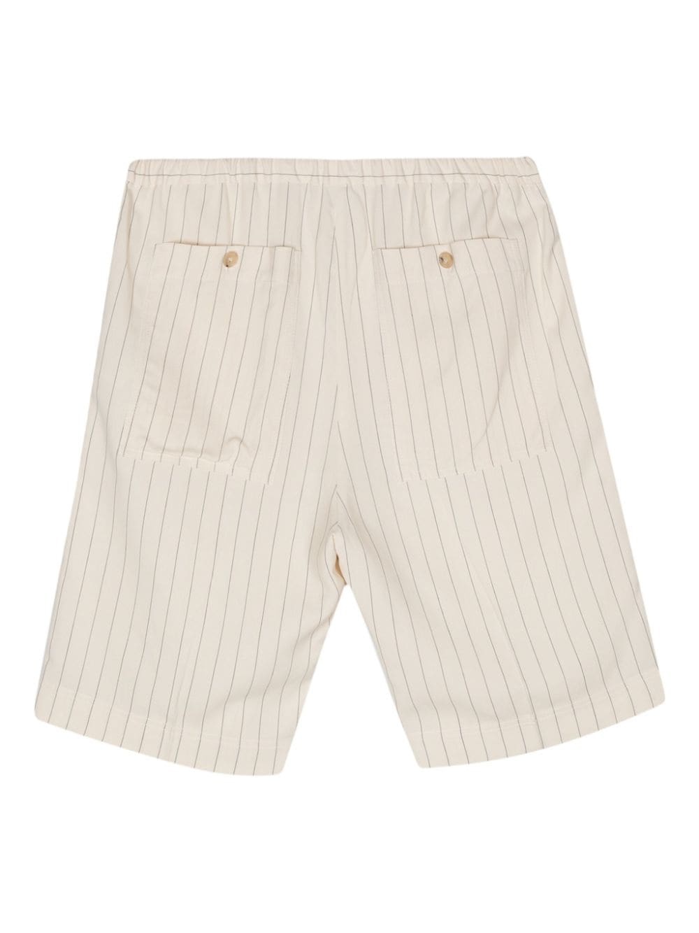 drawstring-waist pinstripe shorts - 2