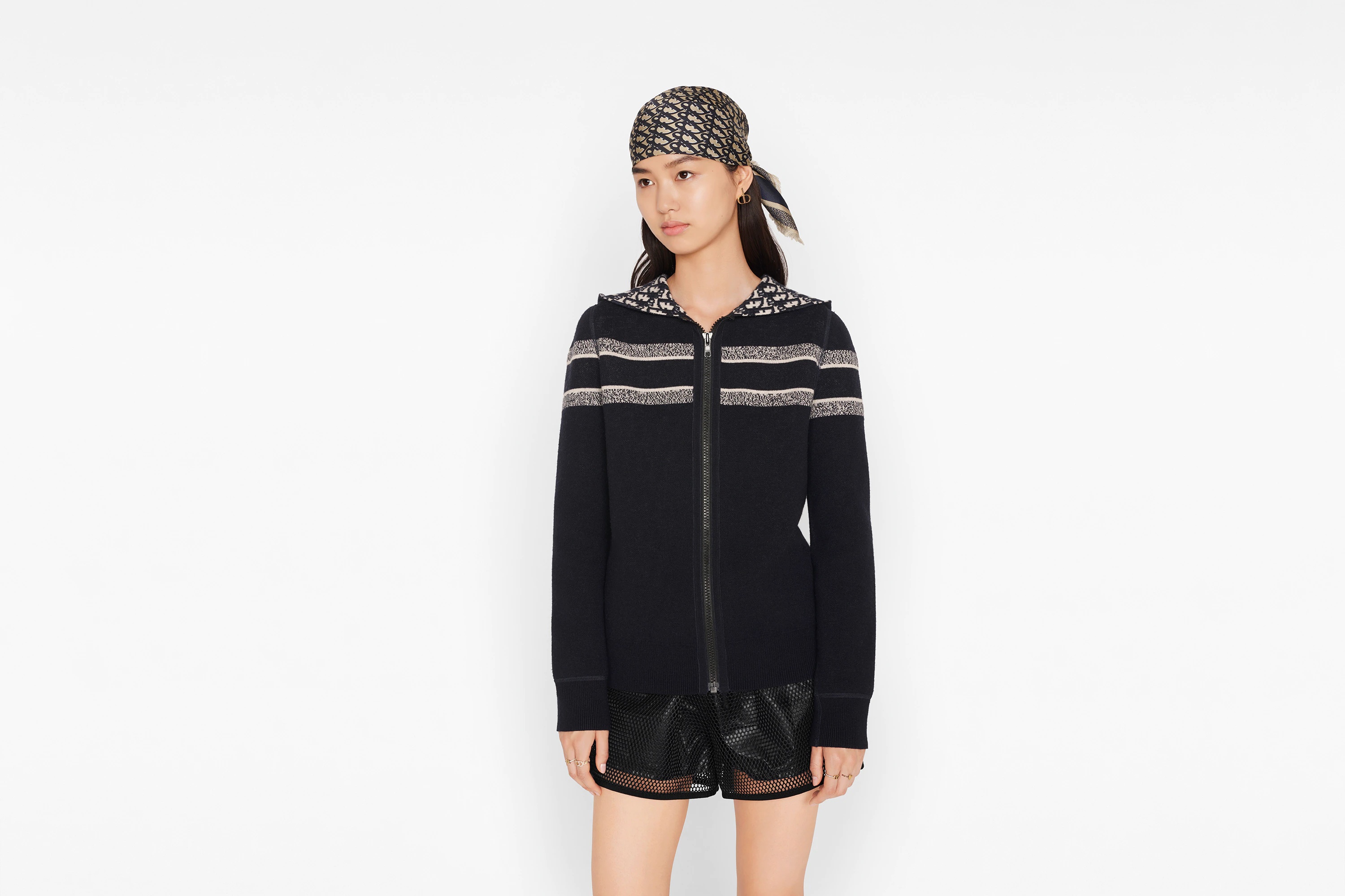 Reversible Zipped Cardigan with Hood - 8