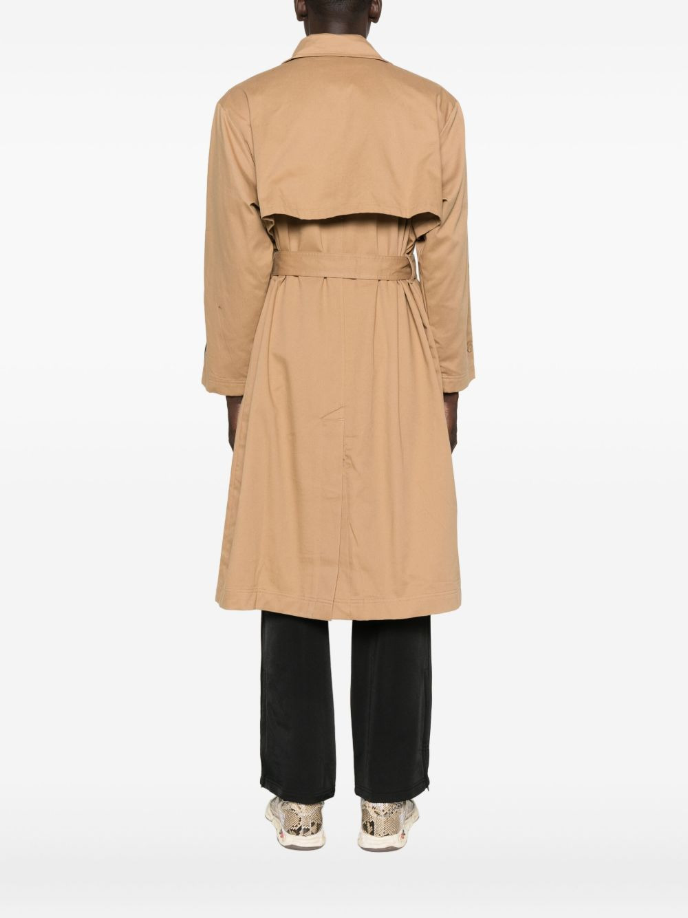 three-stripe belted trench coat - 4