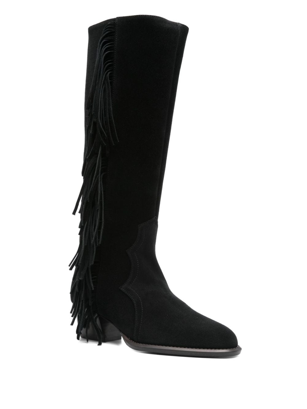 50mm fringed suede cowboy boots - 2