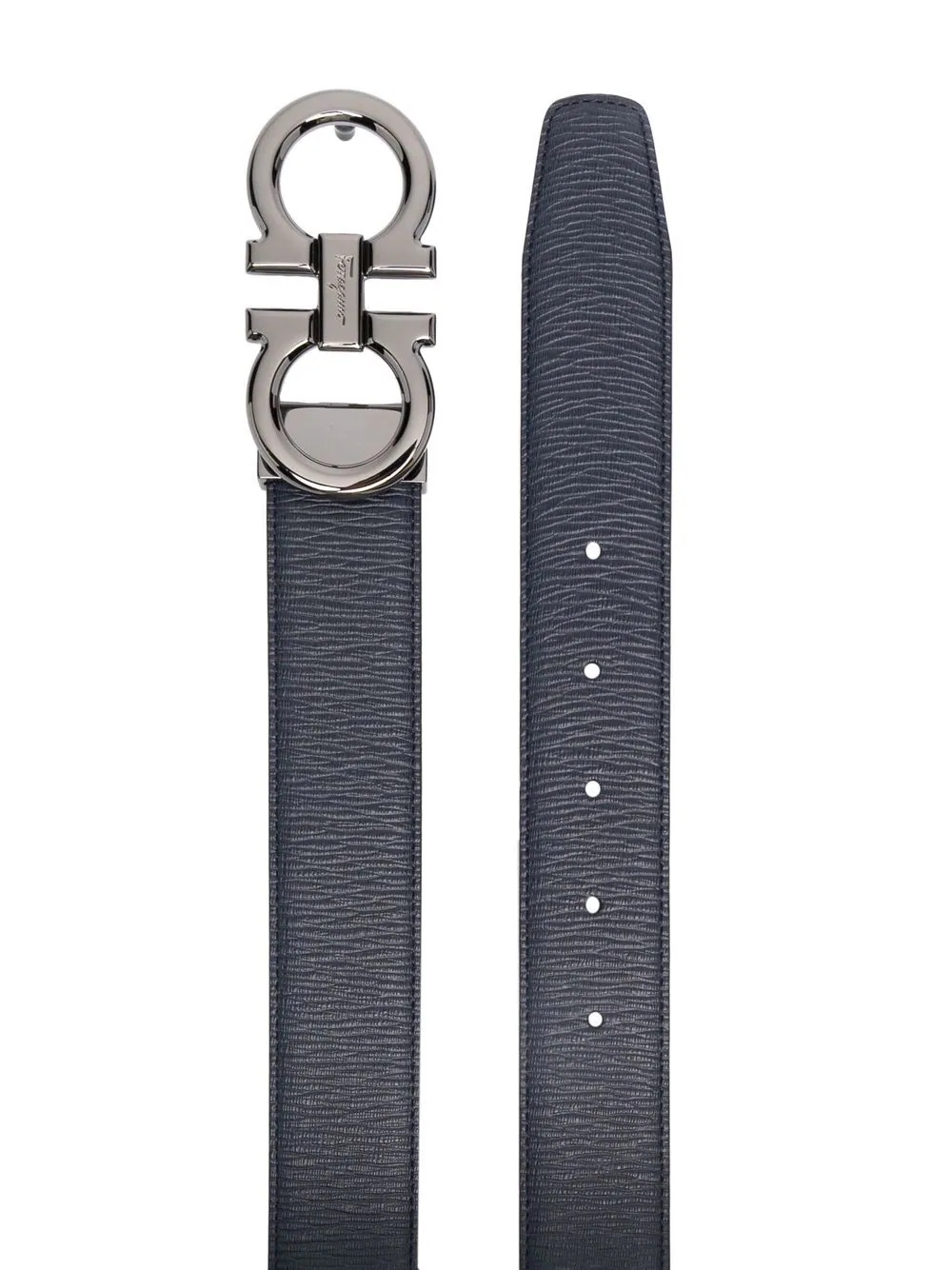 Gancini-buckle leather belt - 2