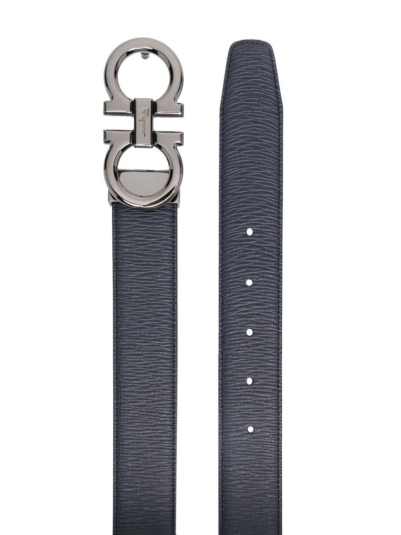 FERRAGAMO Gancini-buckle leather belt outlook