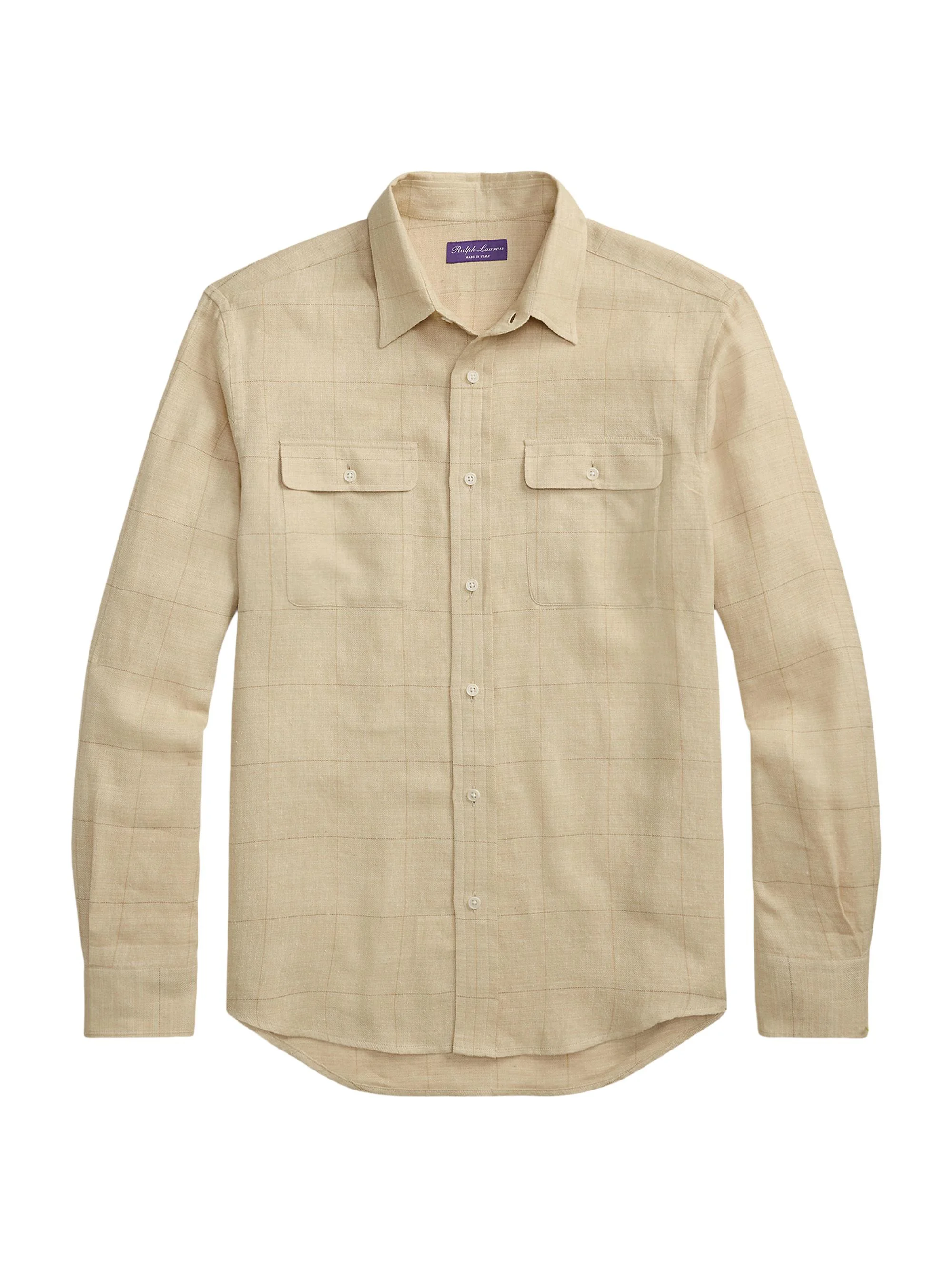 Men's Windowpane Shirt - Classic Tan - 1