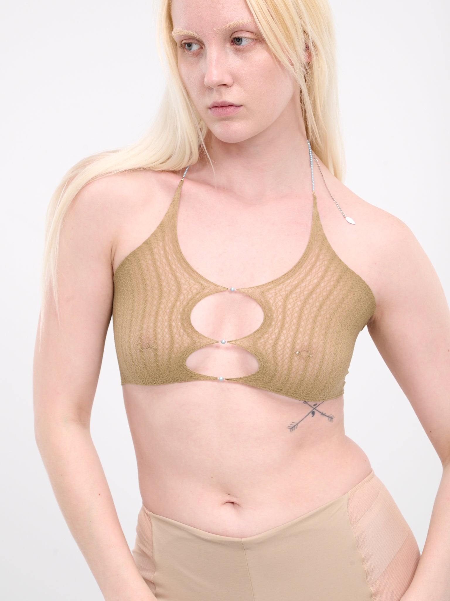 Sheer String Halter Neck Top - 4