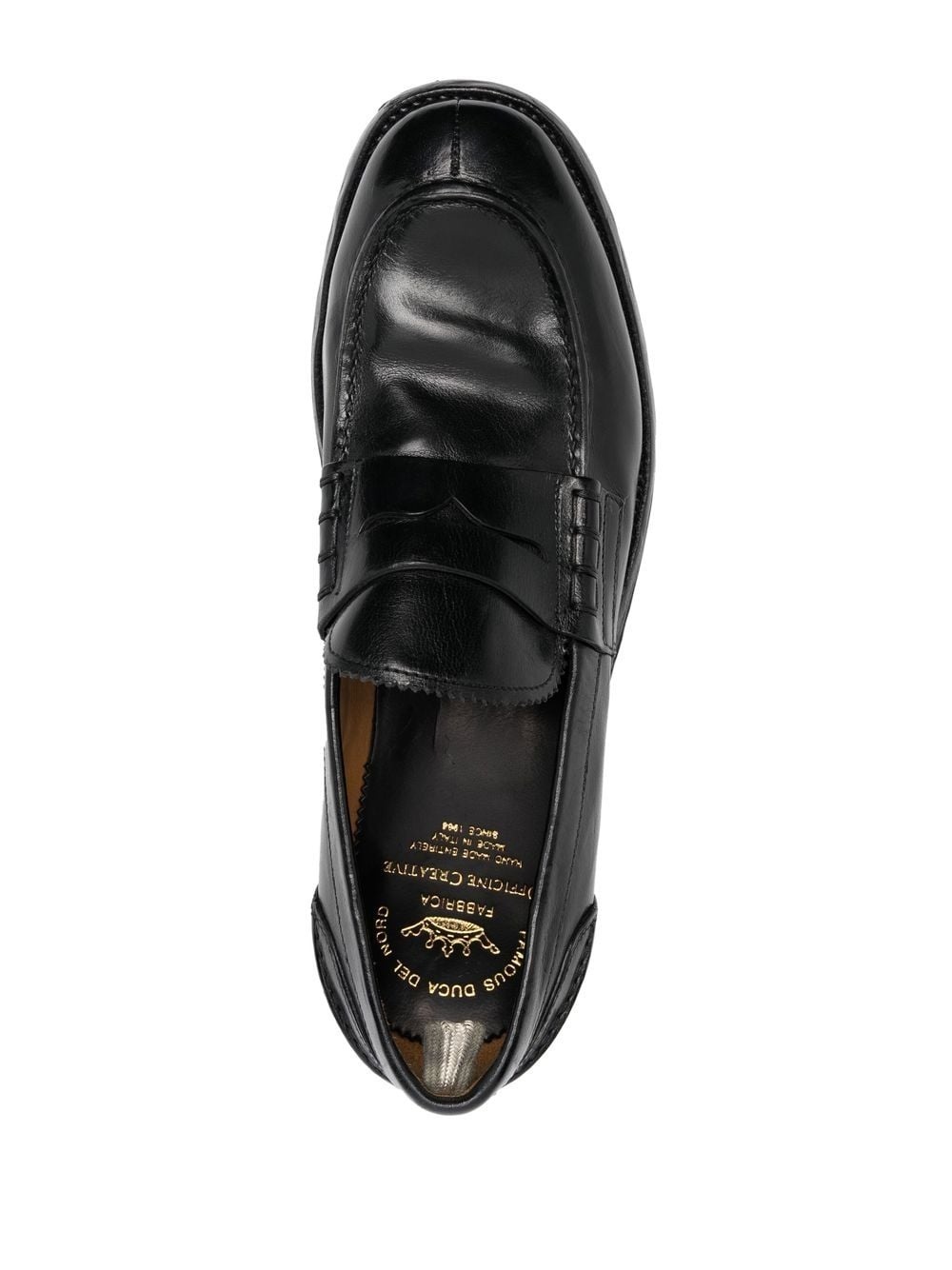 slip-on leather penny loafers - 4