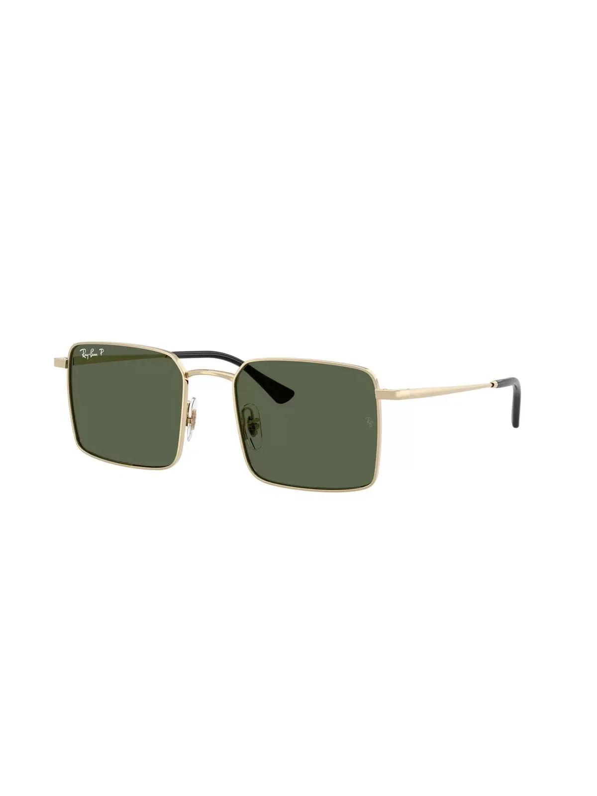 Idan Bio-Based Dark Green Polarized Sunglasses – Polished Pale Gold - 1