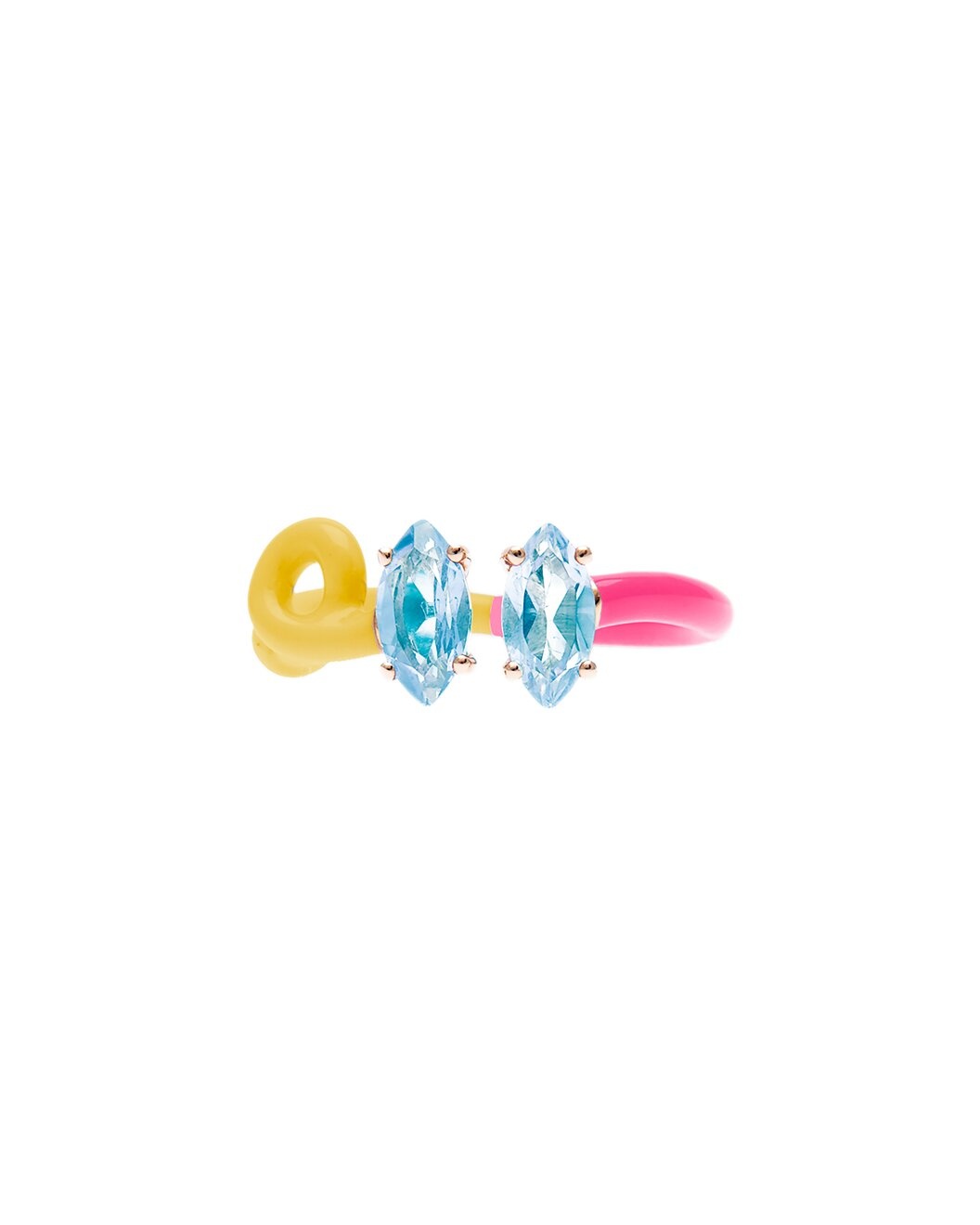 Bea Bongiasca You Are So Vine 9K & Silver 1.36 ct. tw. Topaz Double Tendril
Ring - 2