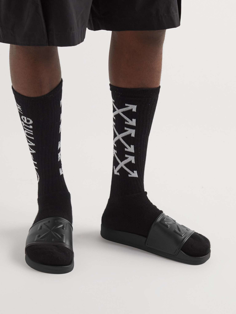 Off-White Logo-Print Rubber Slides outlook
