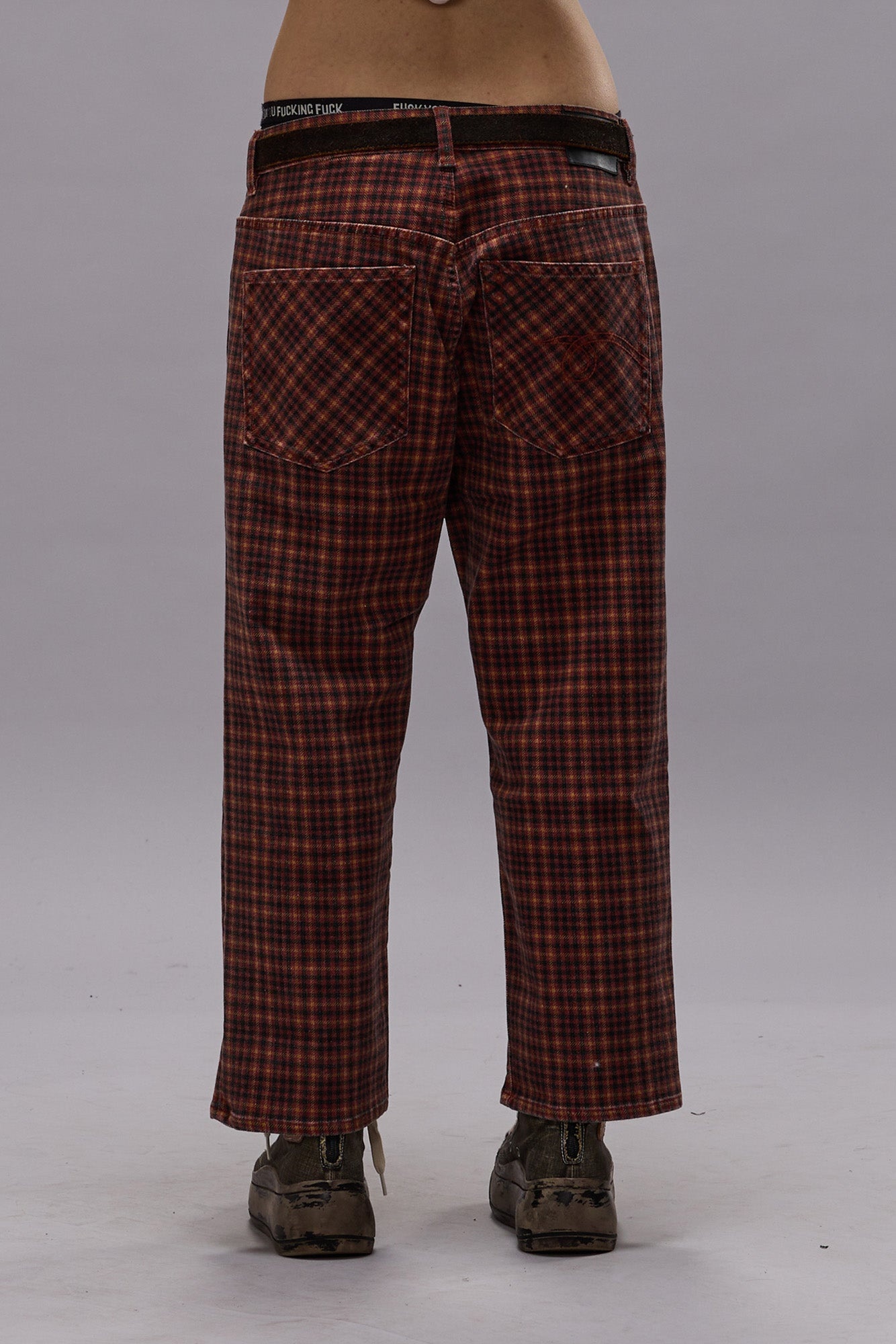 TAILORED DROP - PRINTED AUBURN PLAID - R13 - 2