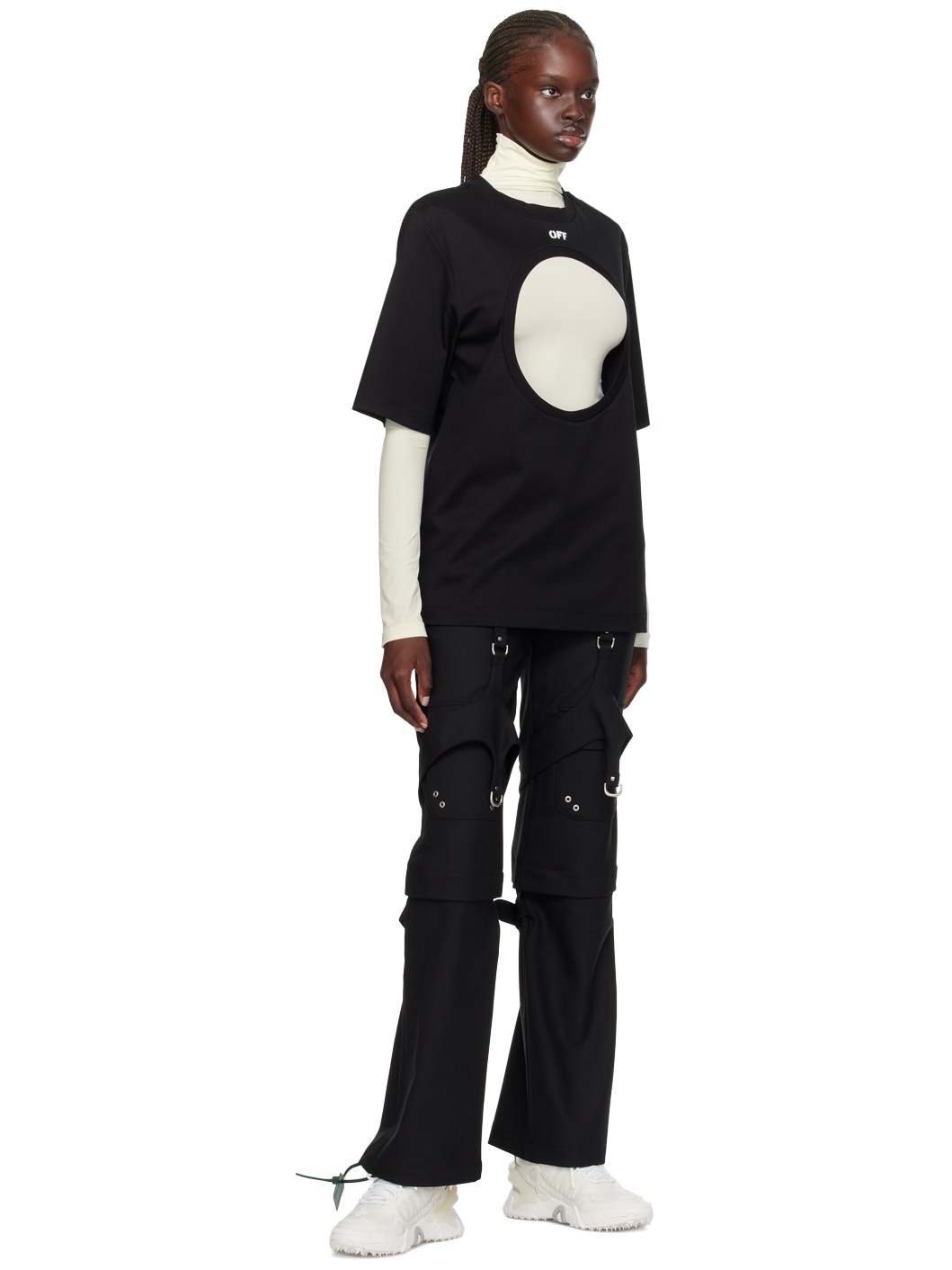 Black & Off-White Meteor Long Sleeve T-Shirt - 4