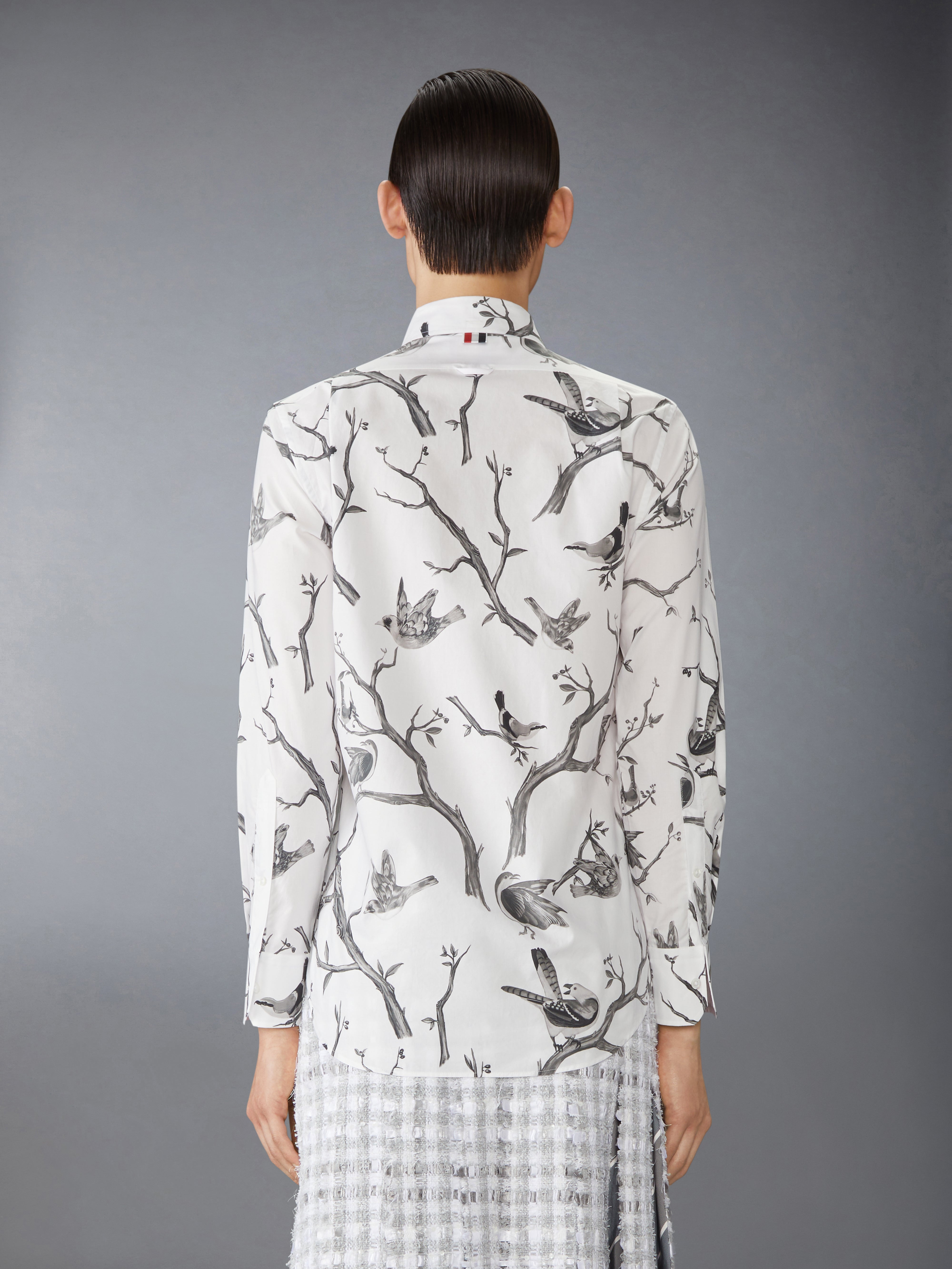 POPLIN BIRD TOILE PRINTED SHIRT - 4