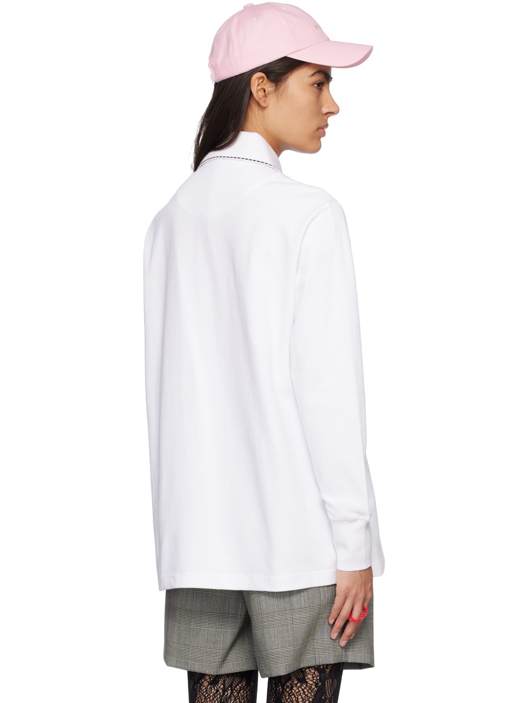 White Scalloped Edge Polo - 3