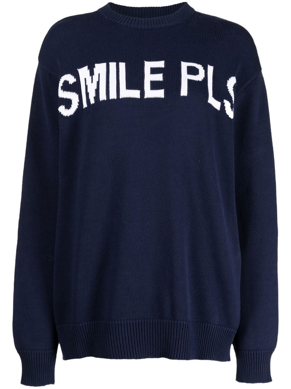 Smilepls intarsia-knit jumper - 1