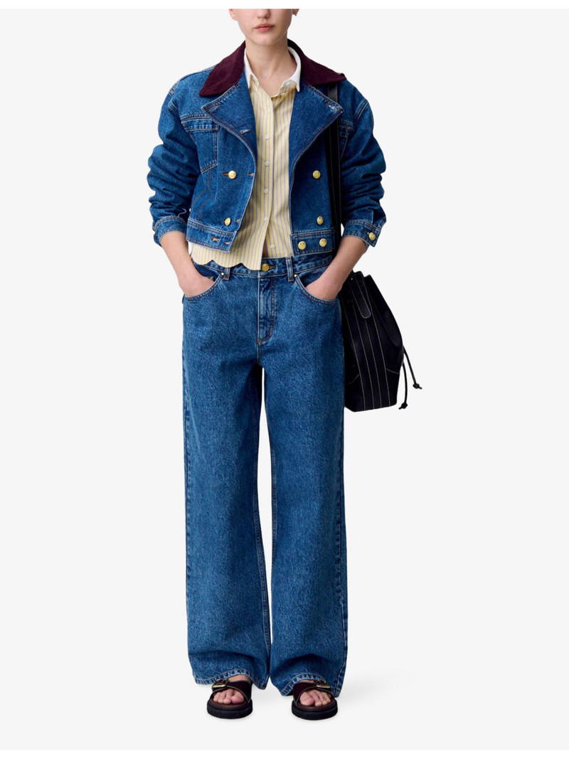Claudie Pierlot Wide-Leg Straight-Fit Denim Jeans outlook