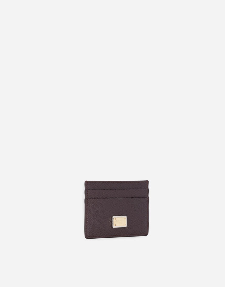 Calfskin card holder with branded plate - 2