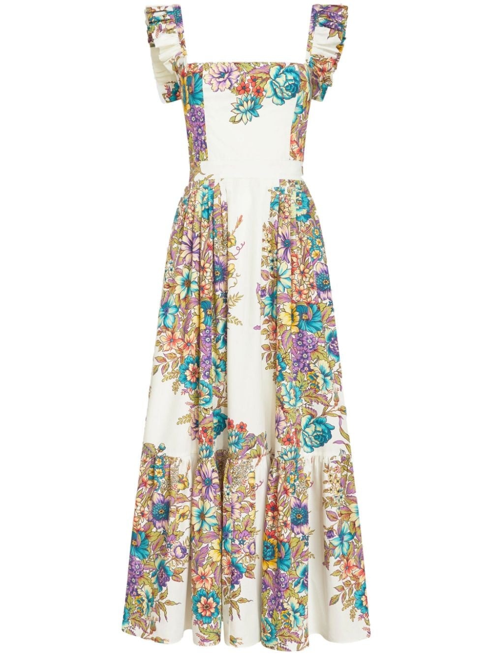 floral-print midi dress - 1