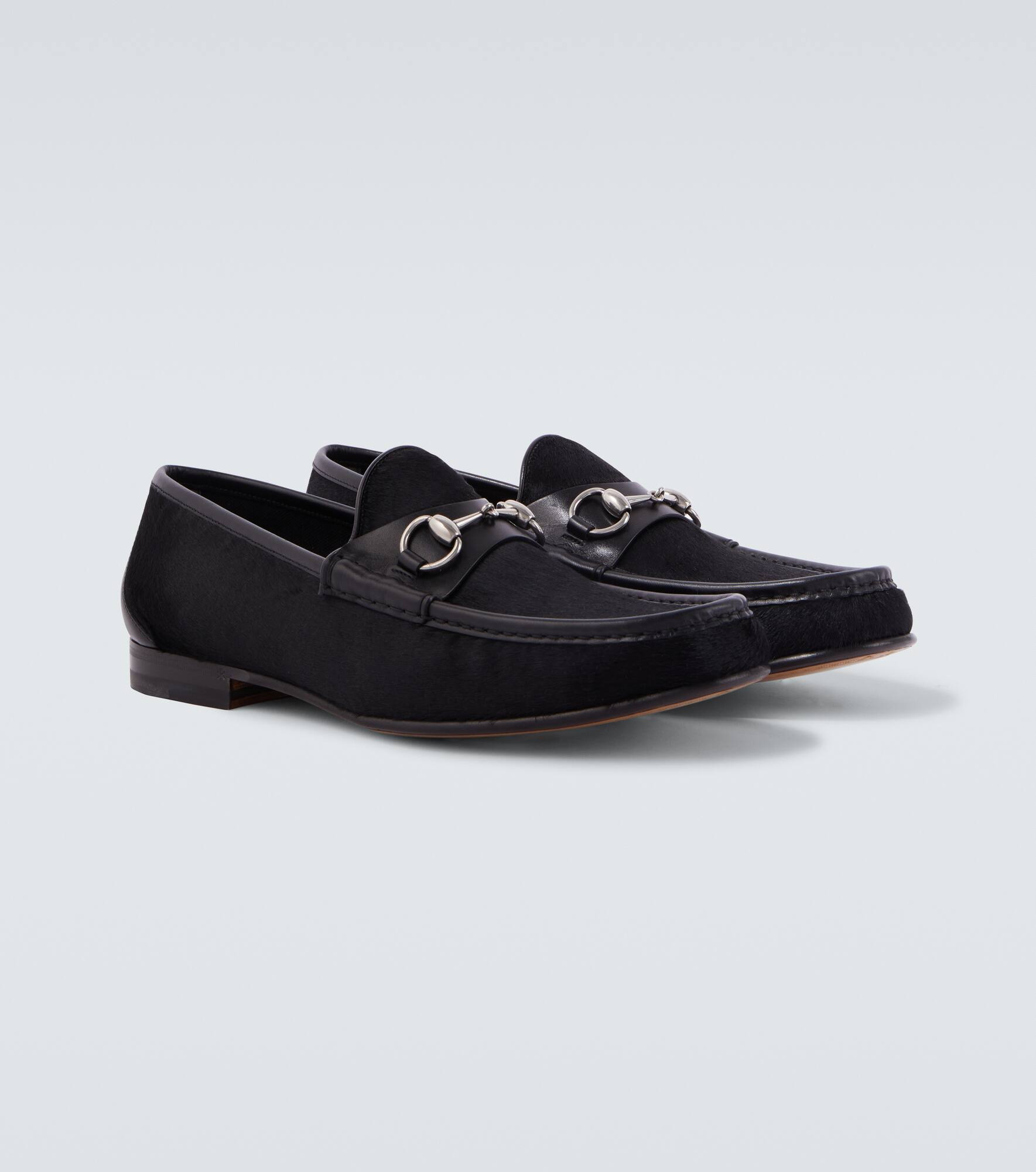 Horsebit calf hair loafers - 5