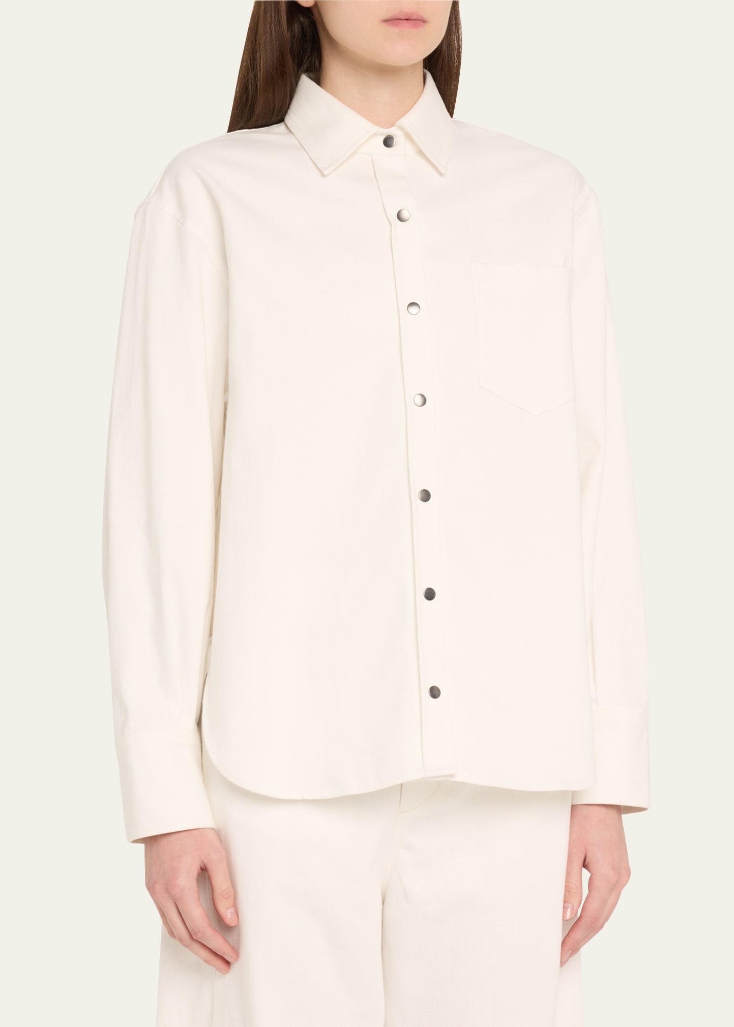 Oversized Snap Shirt - 4