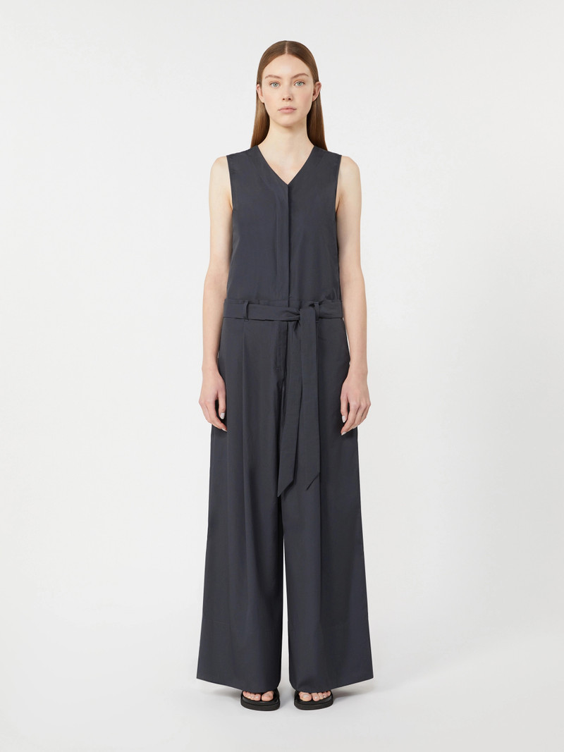 CENTRO Cotton poplin jumpsuit - ULTRAMARINE 3