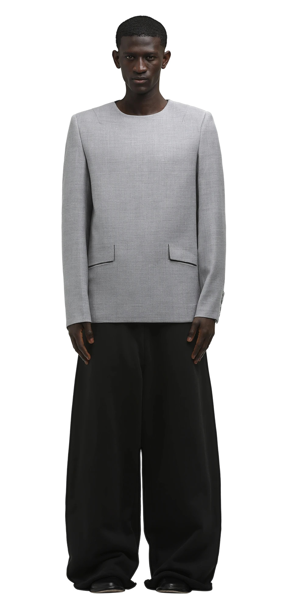 TAILORED TOP WARM GRAY - 4
