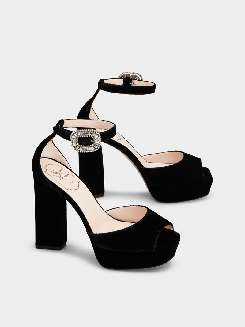 Platform Sandals in velvet 2