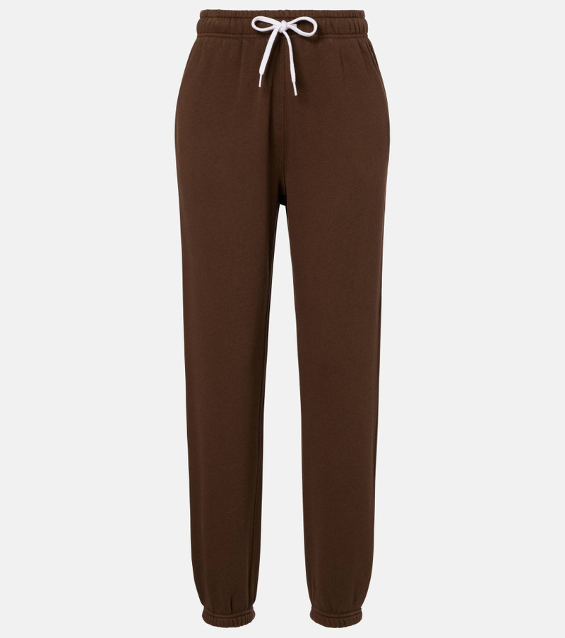 Cotton-blend jersey sweatpants 1
