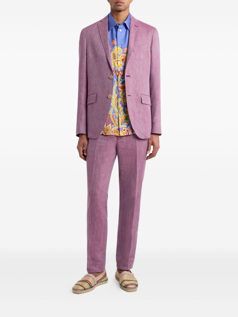 slub-texture blazer - 2