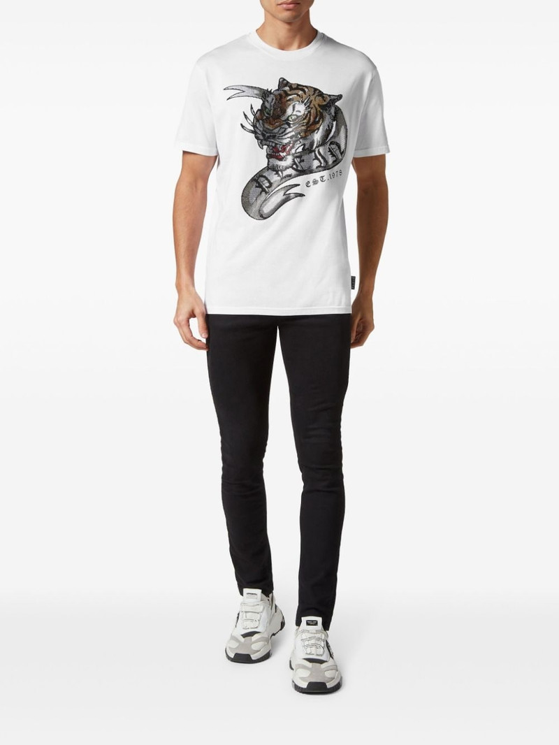 PHILIPP PLEIN Tattoo-print cotton T-shirt outlook