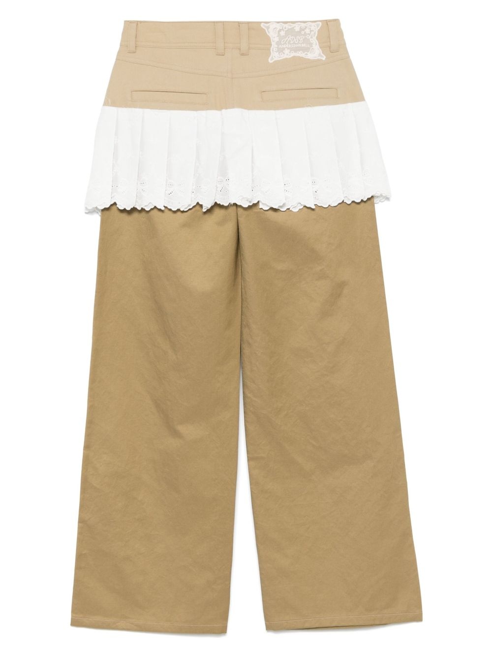 lace-pleats trousers - 2
