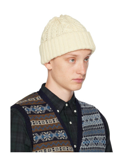 BEAMS PLUS Off-White Watch Beanie outlook