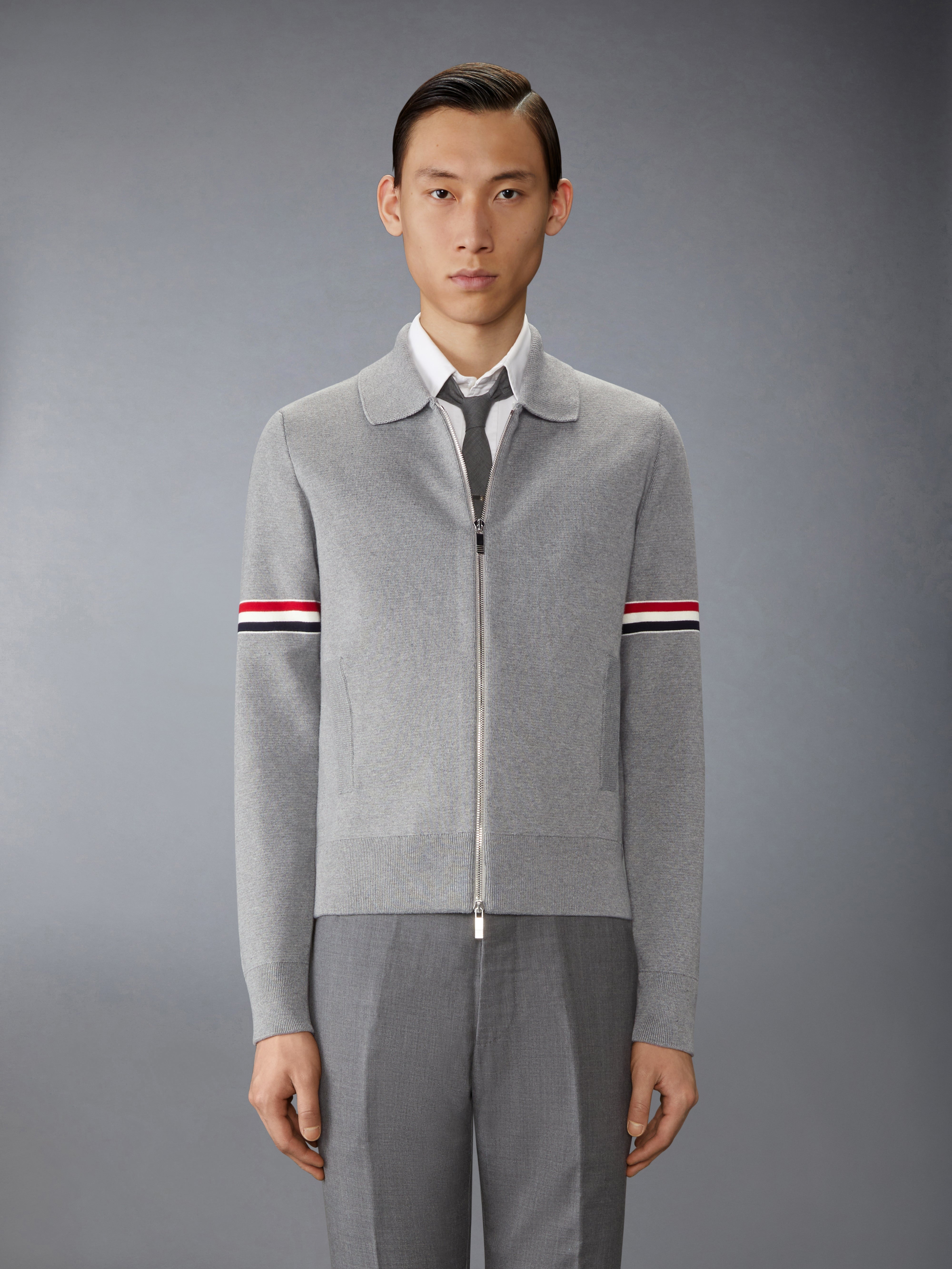 COTTON MILANO STITCH ARMBAND BOMBER JACKET - 2
