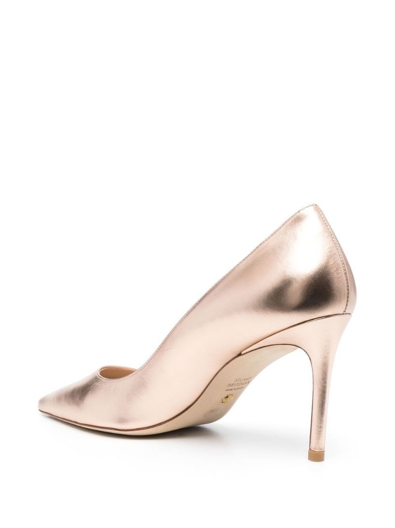 90mm metallic-effect pointed pumps - 3