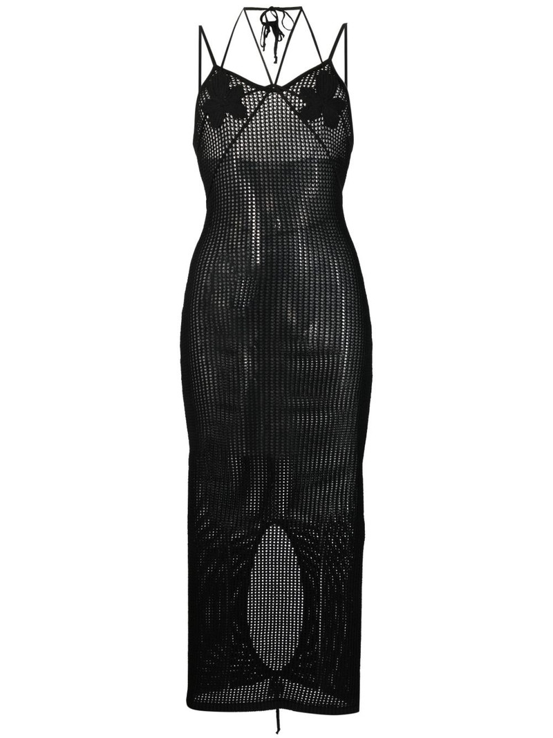 fishnet-knit midi dress 1