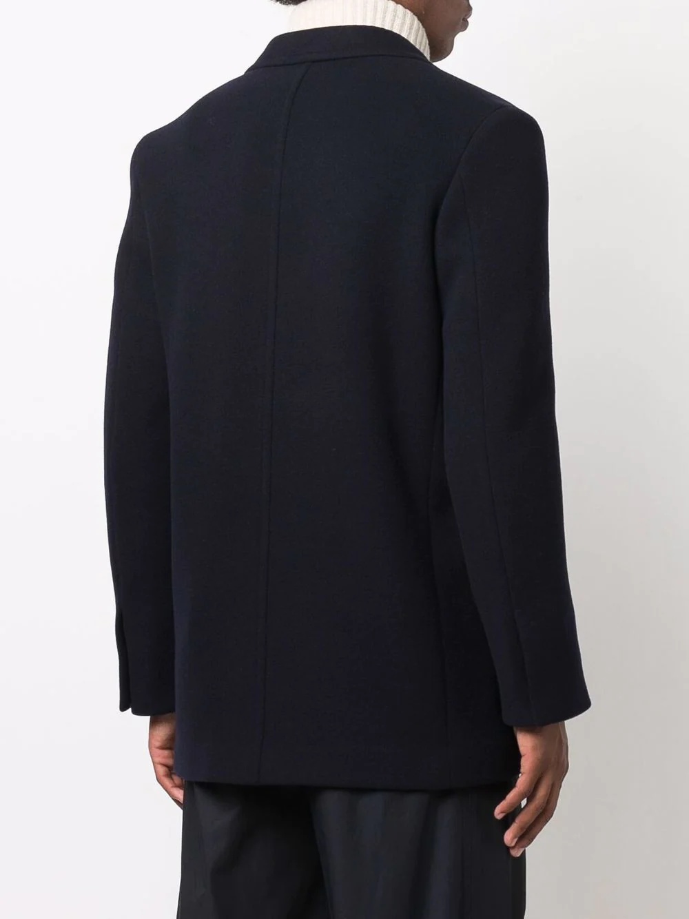 zip-detail wool jacket - 4