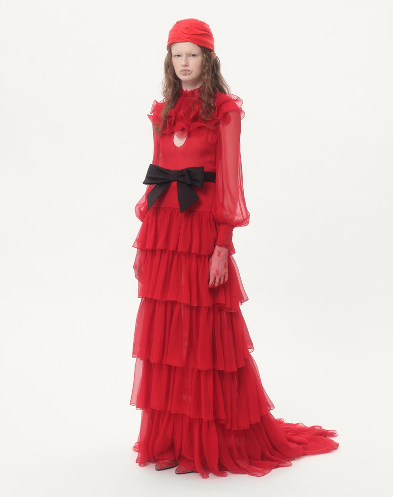 Valentino CHIFFON LONG DRESS outlook