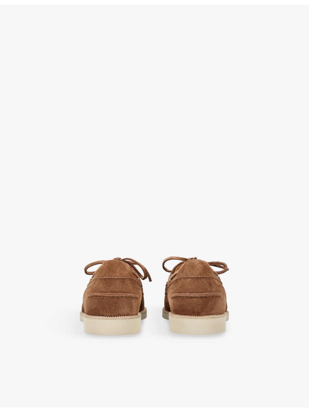 Lace-Up Suede Boat Shoes - 4