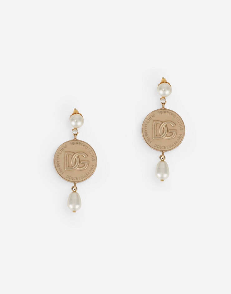 Earrings with DG-logo coins - 1